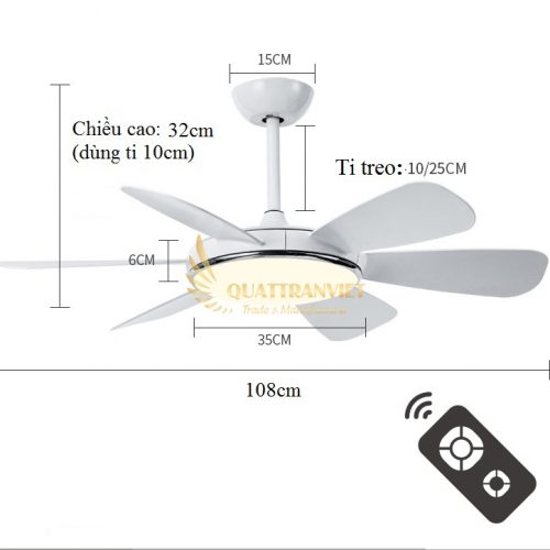 Quạt Trần mini QD117