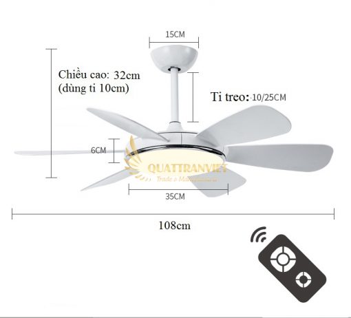 Quạt Trần mini QD117