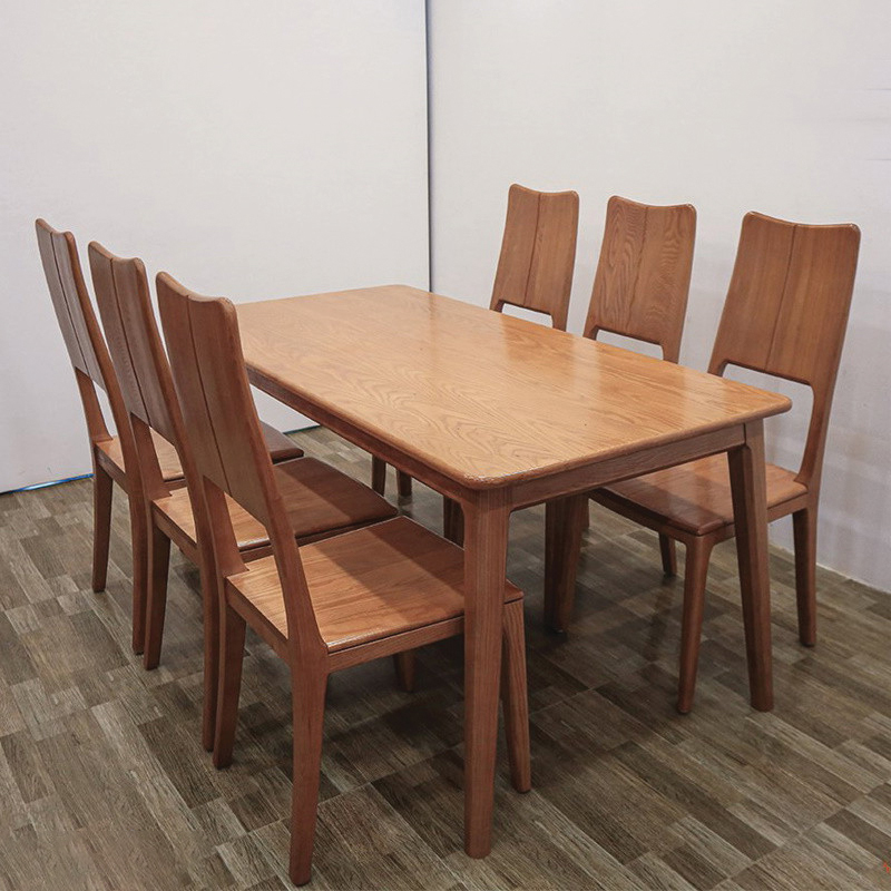ghế ăn D1 kết hợp với bàn ăn gỗ sồi